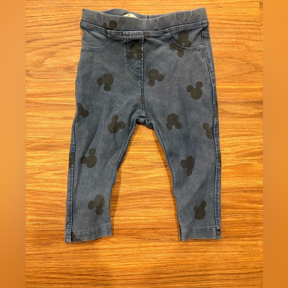 Vintage Zara Baby 6-9M Mickey Mouse Jeggings